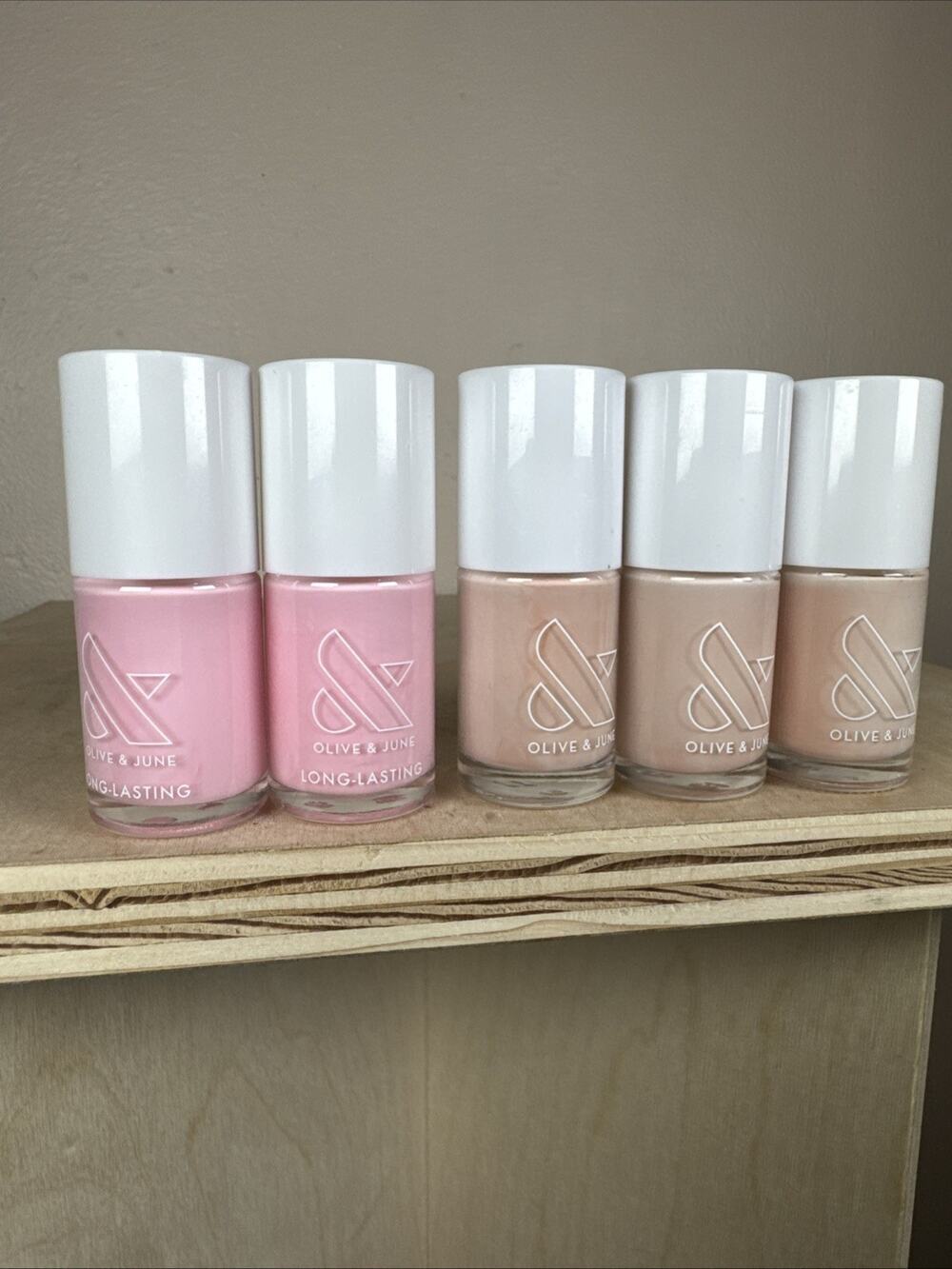 Olive & June Nail Polish 13. 5 Ml .46 Fl Oz Neutral Pink Set Of 5 Lot 9